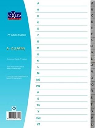 Εικόνα της ΔΙΑΧΩΡΙΣΤΙΚΑ ΠΛΑΣΤΙΚΑ ΛΑΤΙΝΙΚΟ ΕΥΡΕΤΗΡΙΟ A-Z EXAS