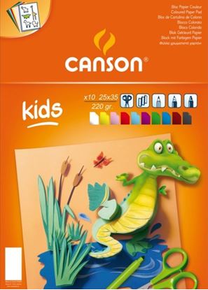 Εικόνα της ΜΠΛΟΚ CANSON COLORLINE KIDS 25x35 220gr 10Φ