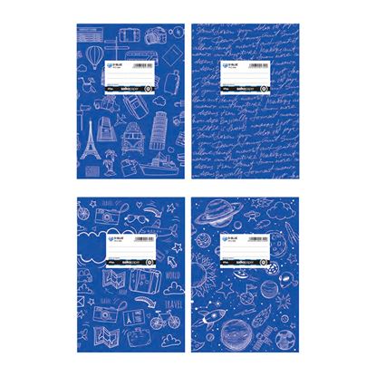 Εικόνα της ΤΕΤΡΑΔΙΑ SALKO DESIGN BLUE 17Χ25 50φ ΡΙΓΕ