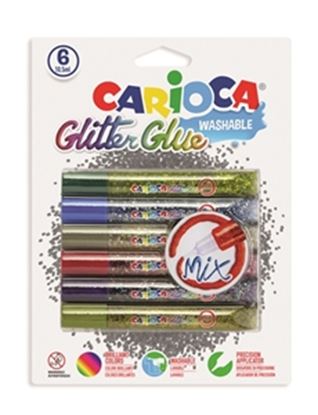 Εικόνα της ΚΟΛΛΑ CARIOCA 42112 MIX GLIT.GLUE/6 10,5ml CN