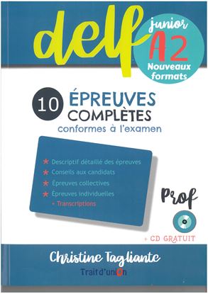 Εικόνα της DELF JUNIOR A2 NOUVEAU (10 EPREUVES COMPLETES) PROF