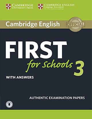 Εικόνα της CAMBRIDGE ENGLISH FIRST FOR SCHOOLS 3 SELF STUDY PACK (+ DOWNLOADABLE AUDIO) WITH ANSWERS
