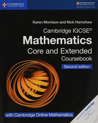 Εικόνα της CAMBRIDGE IGCSE MATHEMATICS COURSEBOOK CORE AND EXTENDED WITH CAMBRIDGE ONLINE MATHEMATICS 2ND ED
