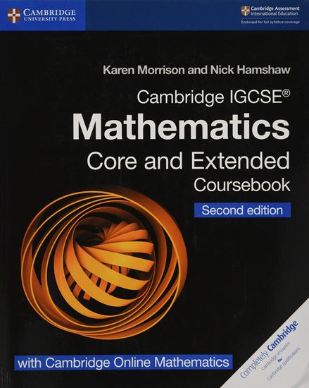 Εικόνα από CAMBRIDGE IGCSE MATHEMATICS COURSEBOOK CORE AND EXTENDED WITH CAMBRIDGE ONLINE MATHEMATICS 2ND ED