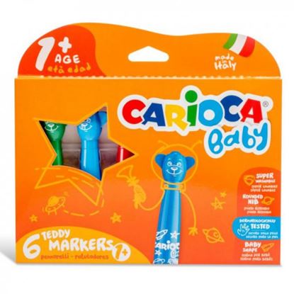 Εικόνα της ΜΑΡΚΑΔΟΡΟΙ CARIOCA TEDDY BABY 1+ 6τεμ 42815