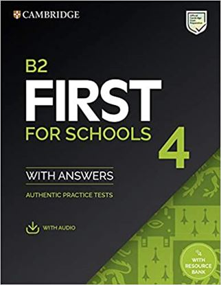 Εικόνα της CAMBRIDGE ENGLISH FIRST FOR SCHOOLS 4 SELF STUDY PACK (+ DOWNLOADABLE AUDIO) WITH ANSWERS
