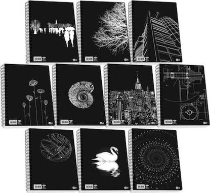 Εικόνα της ΤΕΤΡΑΔΙΟ ΣΠΙΡΑΛ SKAG Α4 2 ΘΕΜΑΤΩΝ BLACK AND WHITE 292504 (ΔΙΑΦΟΡΑ ΣΧΕΔΙΑ)