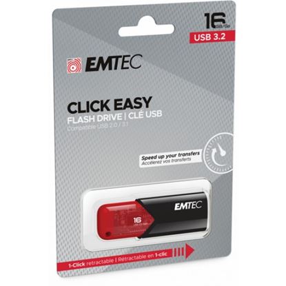 Εικόνα της ΔΙΣΚΟΙ EMTEC FLASH USB 3.2 16GB CLICK EASY RED