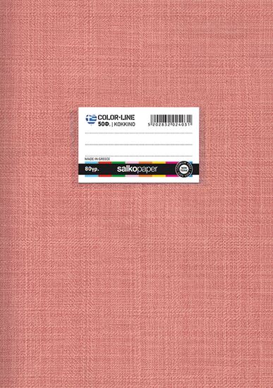 Εικόνα από ΤΕΤΡΑΔΙΑ ΚΑΡΦΙΤΣΑ SALKO COLORLINE 2413 21Χ29 40φ ΡΙΓΕ ΡΟΖ