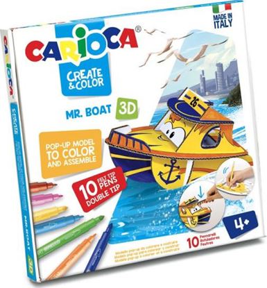 Εικόνα της CARIOCA CREATE & COLOR MR BOAT 3D ΣΕΤ ΖΩΓΡΑΦΙΚΗΣ ΠΑΖΛ ΜΕ 10 ΜΑΡΚΑΔΟΡΟΥΣ