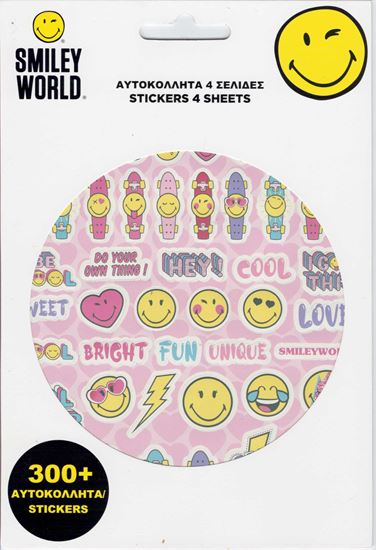 Εικόνα από ΑΥΤΟΚΟΛΛΗΤΑ ΣΕ ΜΠΛΟΚ SMILEY WORLD 300τεμ