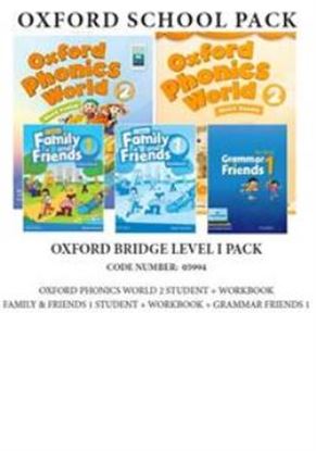 Εικόνα της OXFORD BRIDGE LEVEL 1 PACK (OXFORD PHONICS WORLD 2 SB + WB & FAMILY AND FRIENDS 1 SB + WB & GRAMMAR FRIENDS 1) - 05994
