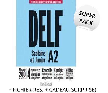 Εικόνα της SUPER PACK DELF SCOLAIRE & JUNIOR A2 NOUVEAU METHODE (+ FICHIER RES. + CADEAU SURPRISE)