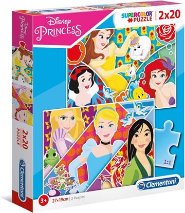 Εικόνα της CLEMENTONI ΠΑΙΔΙΚΟ ΠΑΖΛ SUPERCOLOR DISNEY PRINCESS (2X20 TMX)