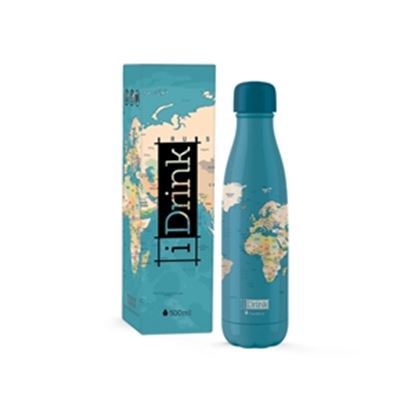 Εικόνα της ΠΑΓΟΥΡΙ i DRINK ID0092 THERM BOTTLE 500ml BLUE MAP