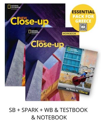 Εικόνα της NEW CLOSE-UP A2 ESSENTIAL PACK FOR GREECE (SB + SPARK + WB & TESTBOOK & NOTEBOOK)