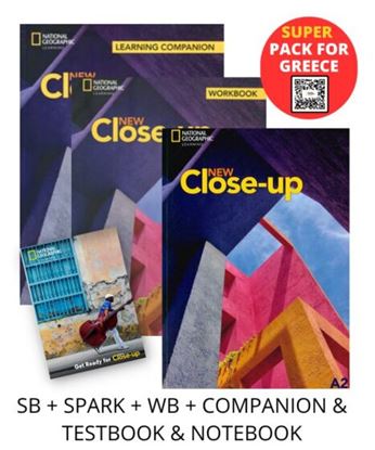 Εικόνα της NEW CLOSE-UP A2 SUPER PACK FOR GREECE (SB + SPARK + WB + COMPANION & TESTBOOK & NOTEBOOK)