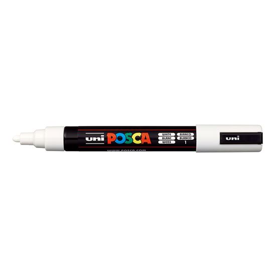 Εικόνα από ΜΑΡΚΑΔΟΡΟΙ UNI POSCA PC-5M MEDIUM WHITE