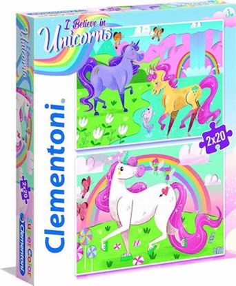 Εικόνα της CLEMENTONI ΠΑΙΔΙΚΟ ΠΑΖΛ SUPER COLOR I BELIEVE IN UNICORNS 2x20 ΤΜΧ