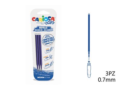 Εικόνα της ΑΝΤΑΛ/ΚΑ ΣΤΥΛO CARIOCA ERASABLE OOPS ΜΠΛΕ (μπλίστερ 3τεμ.)