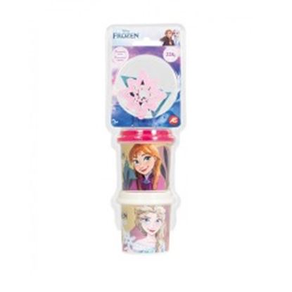 Εικόνα της ΣΕΤ 2 ΒΑΖΑΚΙΑ ΠΛΑΣΤΕΛΙΝΗΣ 114GR DISNEY FROZEN ΜΕ 2 CUTTERS