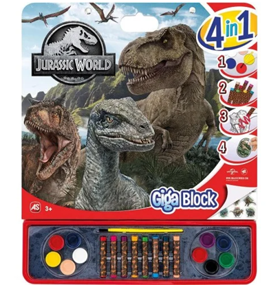 Εικόνα της ΣΕΤ ΖΩΓΡΑΦΙΚΗΣ GIGA BLOCK 4 IN 1 JURASSIC WORLD