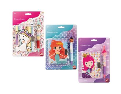 Εικόνα της ΑΤΖΕΝΤΑ ΜΕ ΣΤΥΛΟ 3 ΣΧΕΔΙΑ (UNICORN - MERMAID - PRINCESS)