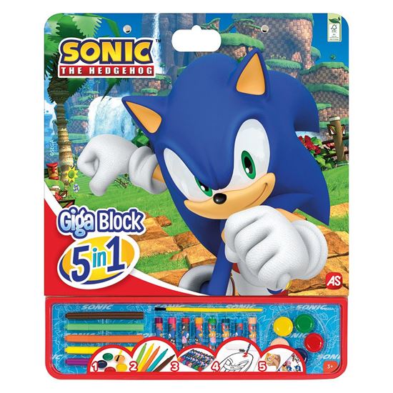 Εικόνα από ΣΕΤ ΖΩΓΡΑΦΙΚΗΣ GIGA BLOCK 5 IN 1: SONIC THE HEDGEHOG