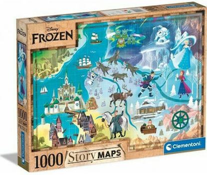 Εικόνα της CLEMENTONI PUZZLE DISNEY FROZEN STORY MAPS 1000τμχ