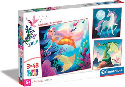 Εικόνα της CLEMENTONI SUPERCOLOR PUZZLE FANTASTIC CREATURES 3x48τμχ