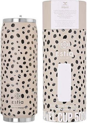 Εικόνα της ΘΕΡΜΟΣ TRAVEL CUP SAVE THE AEGEAN 500ml LEOPARD TAUPE