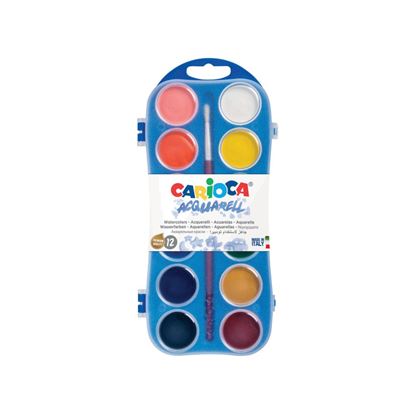 Εικόνα της ΝΕΡΟΧΡΩΜΑΤΑ CARIOCA 12 PLASTIC CASE 42404 30mm
