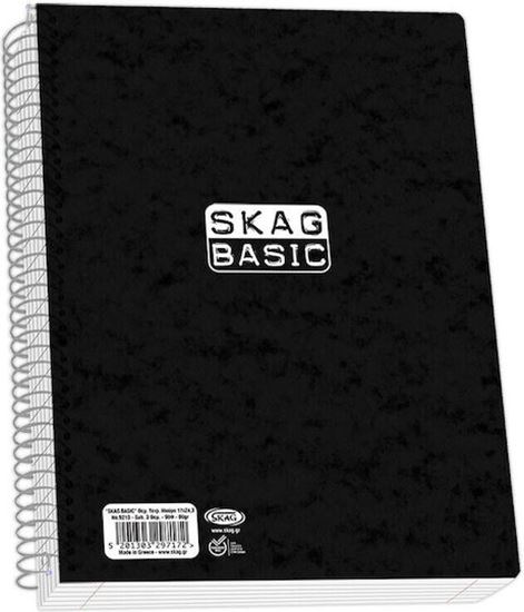 Εικόνα από ΤΕΤΡΑΔΙΑ SKAG ΘΕΜΑΤΙΚΑ BLACK BASIC 17X25 4ΘΕΜ 80ΓΡ N.9214 120φ