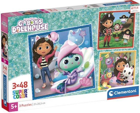 Εικόνα από CLEMENTONI ΠΑΙΔΙΚΟ ΠΑΖΛ SUPER COLOR GABBY'S DOLLHOUSE 3x48TMX