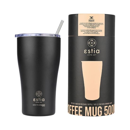 Εικόνα από ΘΕΡΜΟΣ COFFEE MUG SAVE THE AEGEAN 500ml MIDNIGHT BLACK