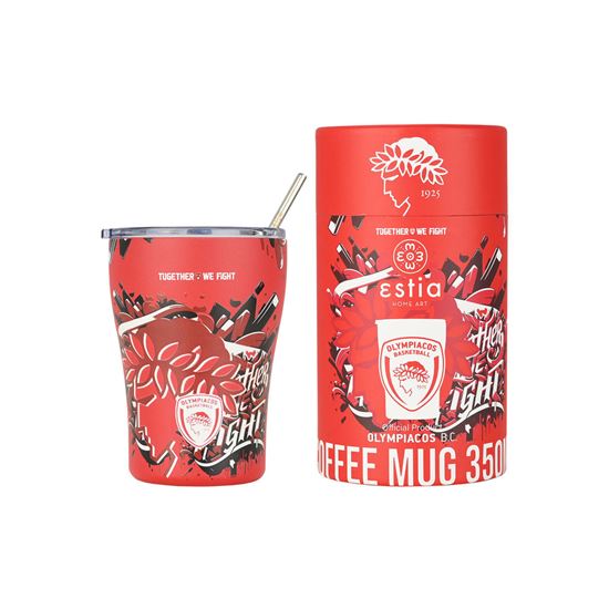 Εικόνα από ΘΕΡΜΟΣ COFFEE MUG OLYMPIACOS BC EDITION TOGETHER WE FIGHT 350ml