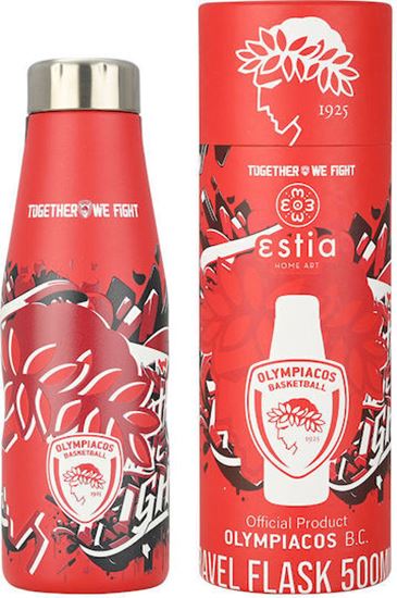 Εικόνα από ΘΕΡΜΟΣ TRAVEL FLASK OLYMPIACOS BC EDITION TOGETHER WE FIGHT 500ml