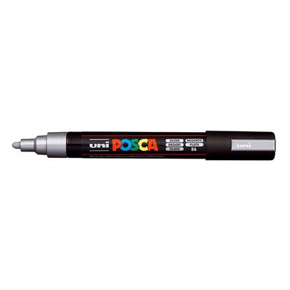 Εικόνα της ΜΑΡΚΑΔΟΡΟΙ UNI POSCA PC-5M MEDIUM SILVER