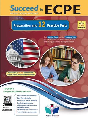 Εικόνα της SUCCEED IN MICHIGAN ECPE 12 PRACTICE TESTS 2021 FORMAT TEACHER'S BOOK