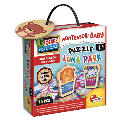 Εικόνα της ΕΚΠΑΙΔΕΥΤΙΚΟ ΠΑΙΧΝΙΔΙ MONTESSORI WOOD PUZZLE LUNA PARK 1-4 ΕΤΩΝ
