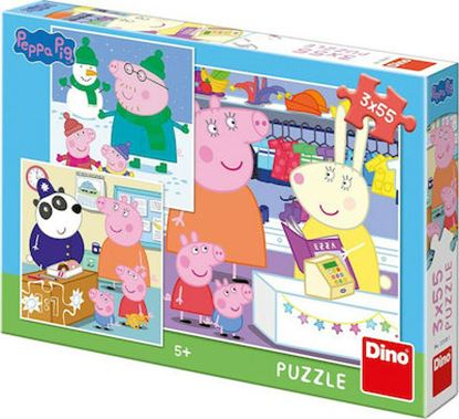 Εικόνα της DINO PUZZLE PEPPA PIG HAPPY AFTERNOON 3X55TMX