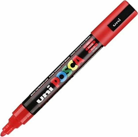 Εικόνα από ΜΑΡΚΑΔΟΡΟΙ UNI POSCA PC-5M MEDIUM ΚΟΚΚΙΝΟ