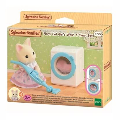 Εικόνα της SYLVANIAN FAMILIES FLORAL CAT GIRL'S WASH & CLEAN SET