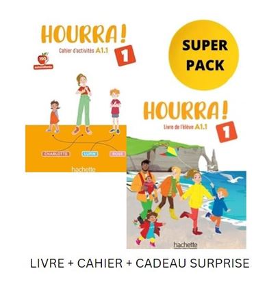 Εικόνα της HOURRA! 1 SUPER PACK (LIVRE + CAHIER + CADEAU SURPRISE)