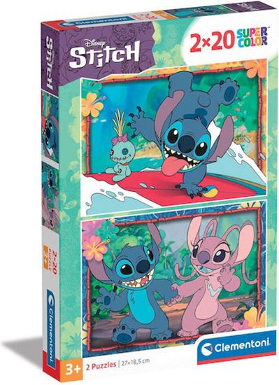 Εικόνα από CLEMENTONI SUPERCOLOR PUZZLE STITCH 2x20ΤΜΧ
