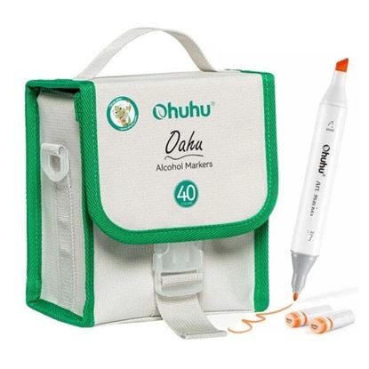 Εικόνα της ΜΑΡΚΑΔΟΡΟΙ OHUHU ART MARKERS FINE ΜΕ ΔΙΠΛΗ ΜΥΤΗ ΣΕΤ 40 ΧΡΩΜΑΤΩΝ