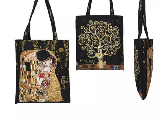 Εικόνα από ΤΣΑΝΤΑ ΒΙΒΛΙΟΥ G. KLIMT THE KISS - TREE BLACK