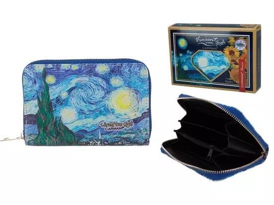 Εικόνα από ΠΟΡΤΟΦΟΛΙ ΜΕ ΦΕΡΜΟΥΑΡ V.GOGH STARRY NIGHT 14.5X9