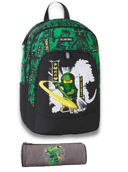 Εικόνα από LEGO® BASE NINJAGO GREEN ΤΣΑΝΤΑ ΔΗΜΟΤΙΚΟΥ ΠΛΑΤΗΣ + ΚΑΣΕΤΙΝΑ ΔΩΡΟ - 20236-2301