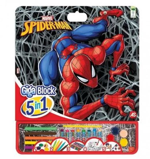 Εικόνα από ΣΕΤ ΖΩΓΡΑΦΙΚΗΣ GIGA BLOCK 5 IN 1 SPIDERMAN
